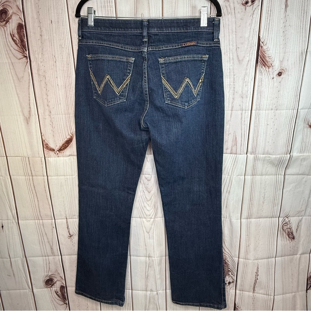 Wrangler Q-Baby Blue Denim Women's Boot Cut Mid Rise Jeans